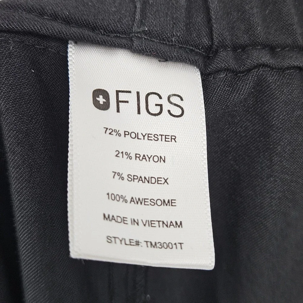FIGS Scrub Pants Mens XXL Tall Technical Collection‎ Cairo Drawstring Black